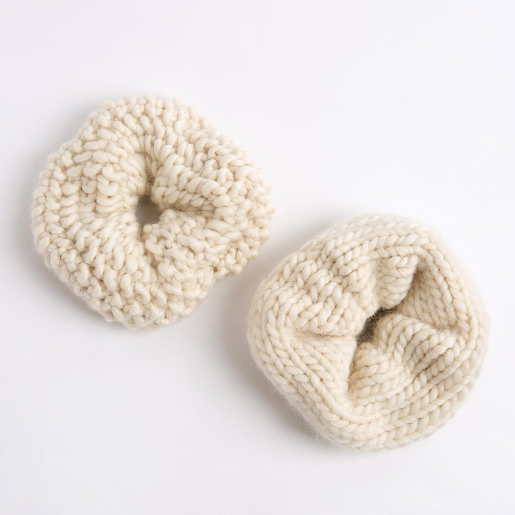Scrunchie Duo Knitting Kit - DIY Hair Accessories for Women & Girls | Perfect for Crafting, Gifts & Relaxation