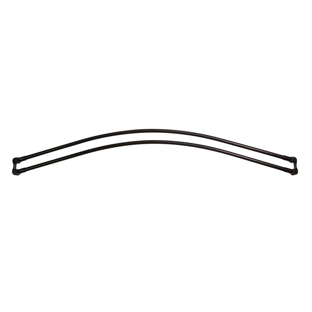 Barclay60 Double Curved Shower Rod - Heavy Duty Stainless Steel Tension Shower Curtain Rod for Bathroom, Adjustable from 54