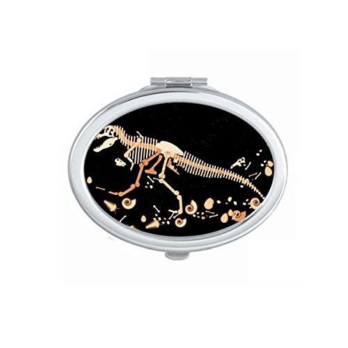 DIYthinker Mini Dinosaur Mirror - Portable Folding Double-Sided Makeup Mirror for Travel, Home & Vanity | Handheld Compact Mirror with Stand for Cosmetics, Shaving & Jewelry Check