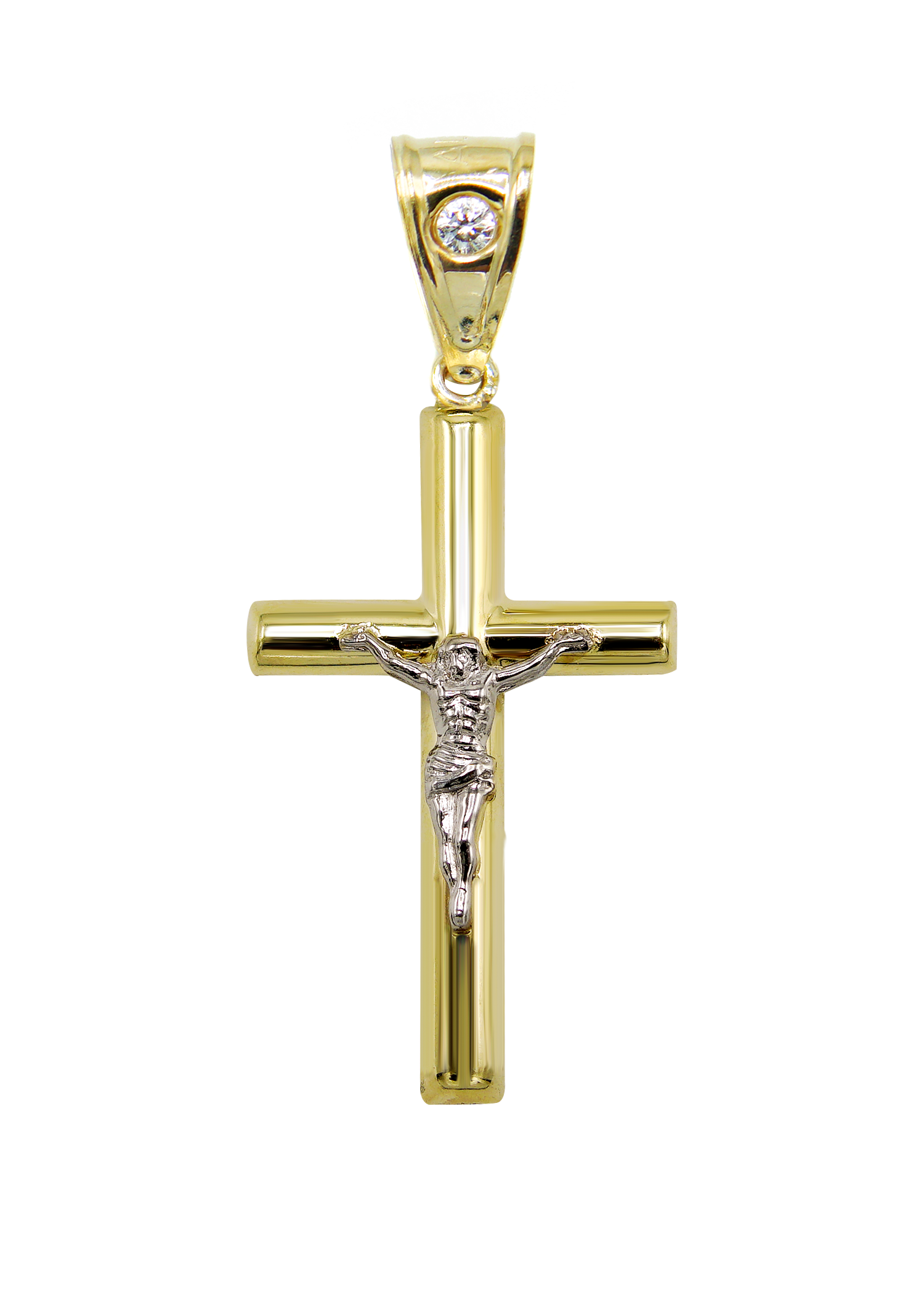10K Gold Crucifix Pendant Necklace - 2 Grams Solid Gold Religious Jewelry for Men & Women - Perfect for Baptism, First Communion, Confirmation & Everyday Wear