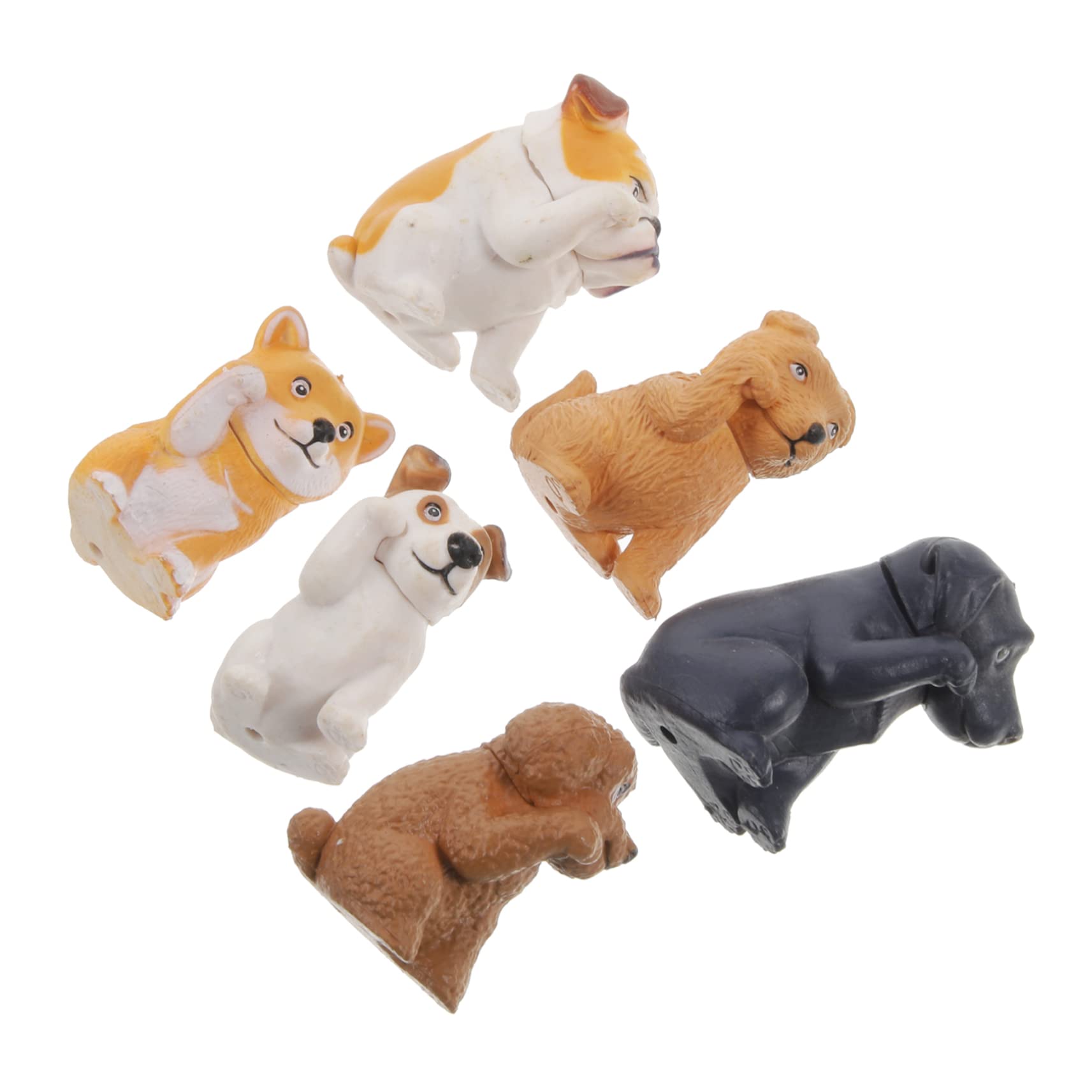 BRIGHTFUFU 6pcs Miniature Dog Figurine Set - Realistic Puppy Toys for Kids, Cake Topper Decorations, Dog Crafts & Toddler Play - Perfect for Birthday Parties, Baby Showers & DIY Home Decor