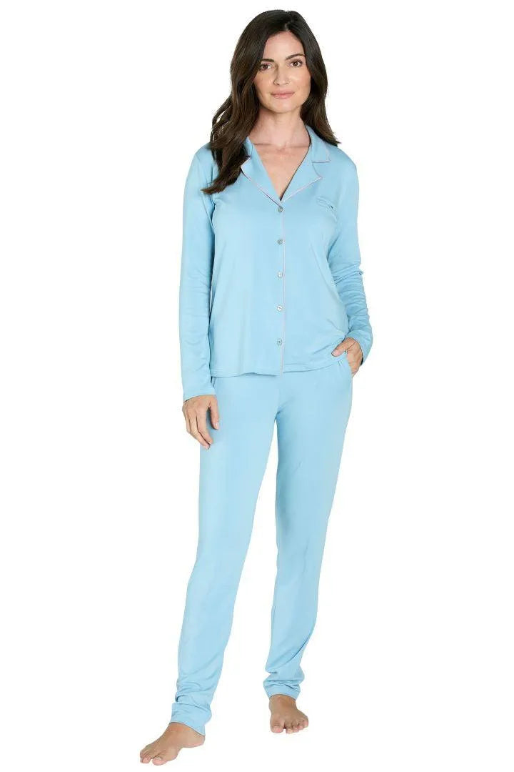 Brenda Women's Long Sleeve Pajama Set - Soft Cotton Sleepwear for Women, Cozy Loungewear for Nighttime Relaxation and Sleepovers