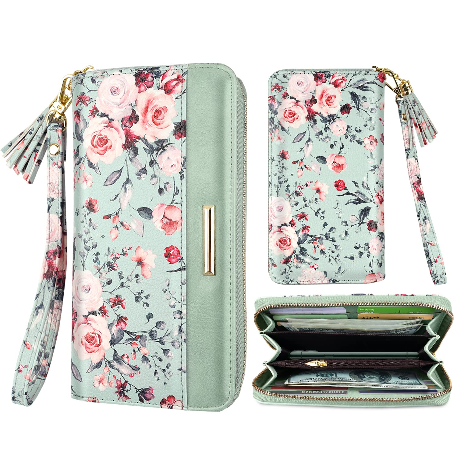 Stylish Women's PU Leather Wallet with Card Holder & Tassel Wrist Strap - Perfect for Everyday Use, Travel, and Parties