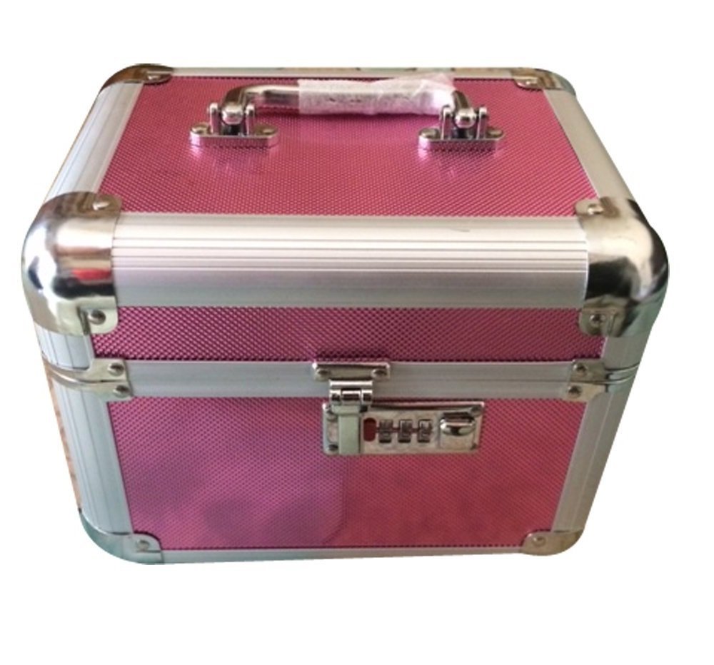 Pride Elite Cosmetic Makeup Box - Professional Makeup Organizer with Mirror | Perfect for Travel, Home Vanity & Salon Use