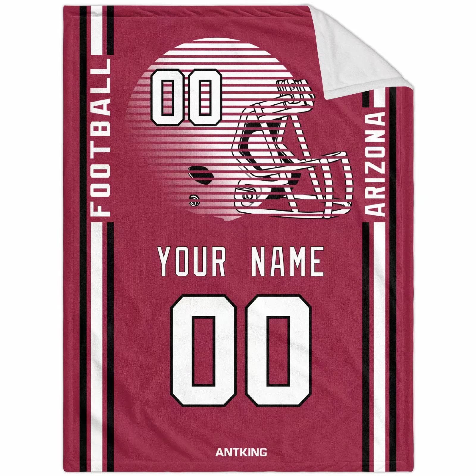 Personalized Arizona Throw Blanket - Custom Name & Number Blanket for Men, Women & Kids | Cozy Gift for Home, Dorm, Camping & Sports Events