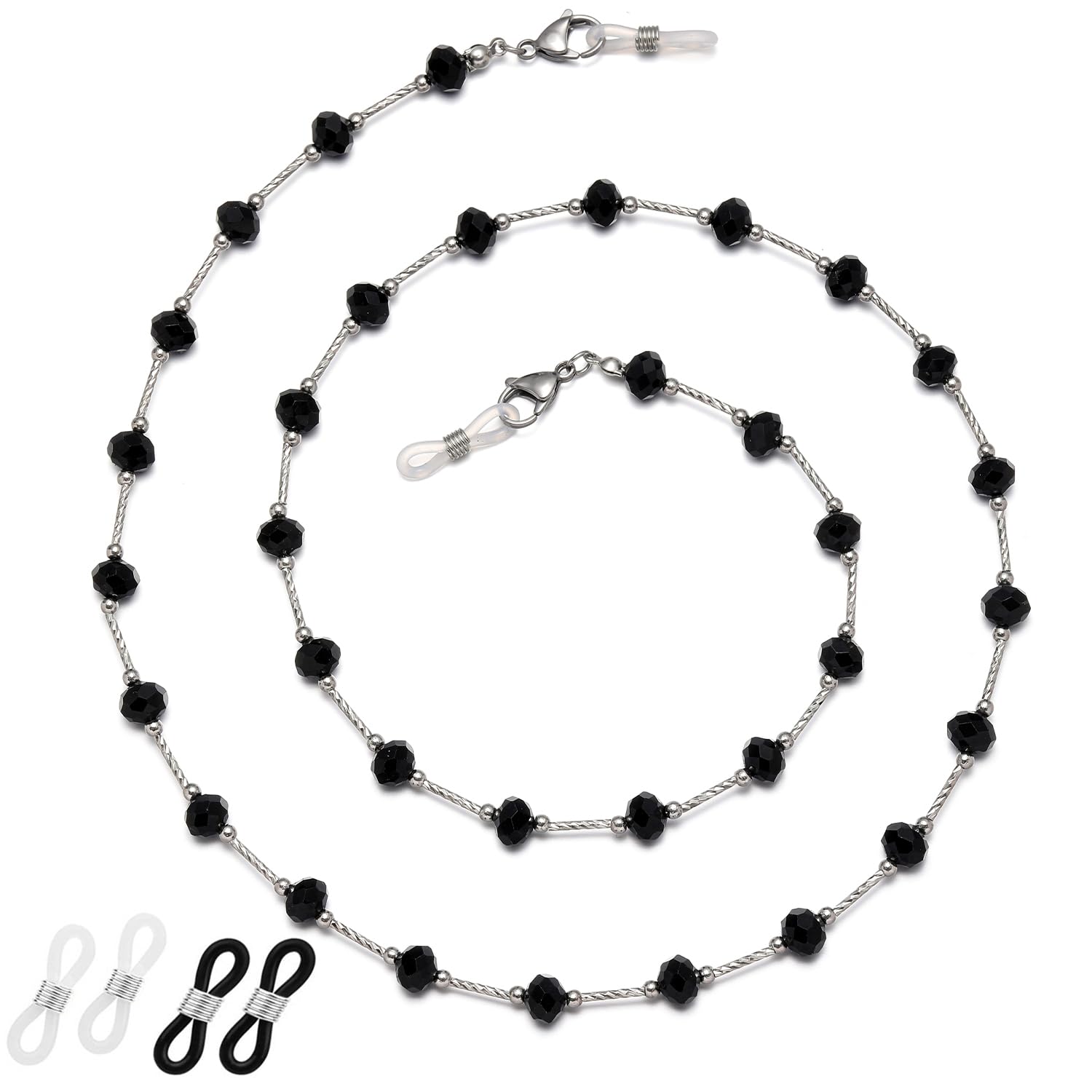 Fashionable Beaded Eyeglass Chain for Women - Stylish Glasses Holder Necklace for Reading, Driving & Everyday Use