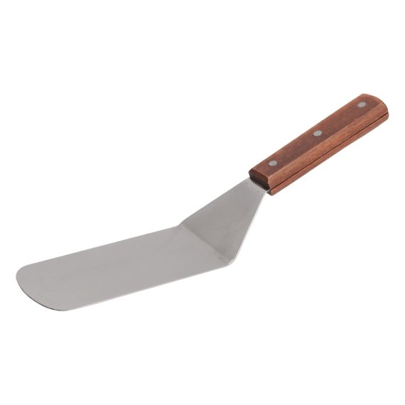 Stainless Steel Solid Turner with Wood Handle - 6.5