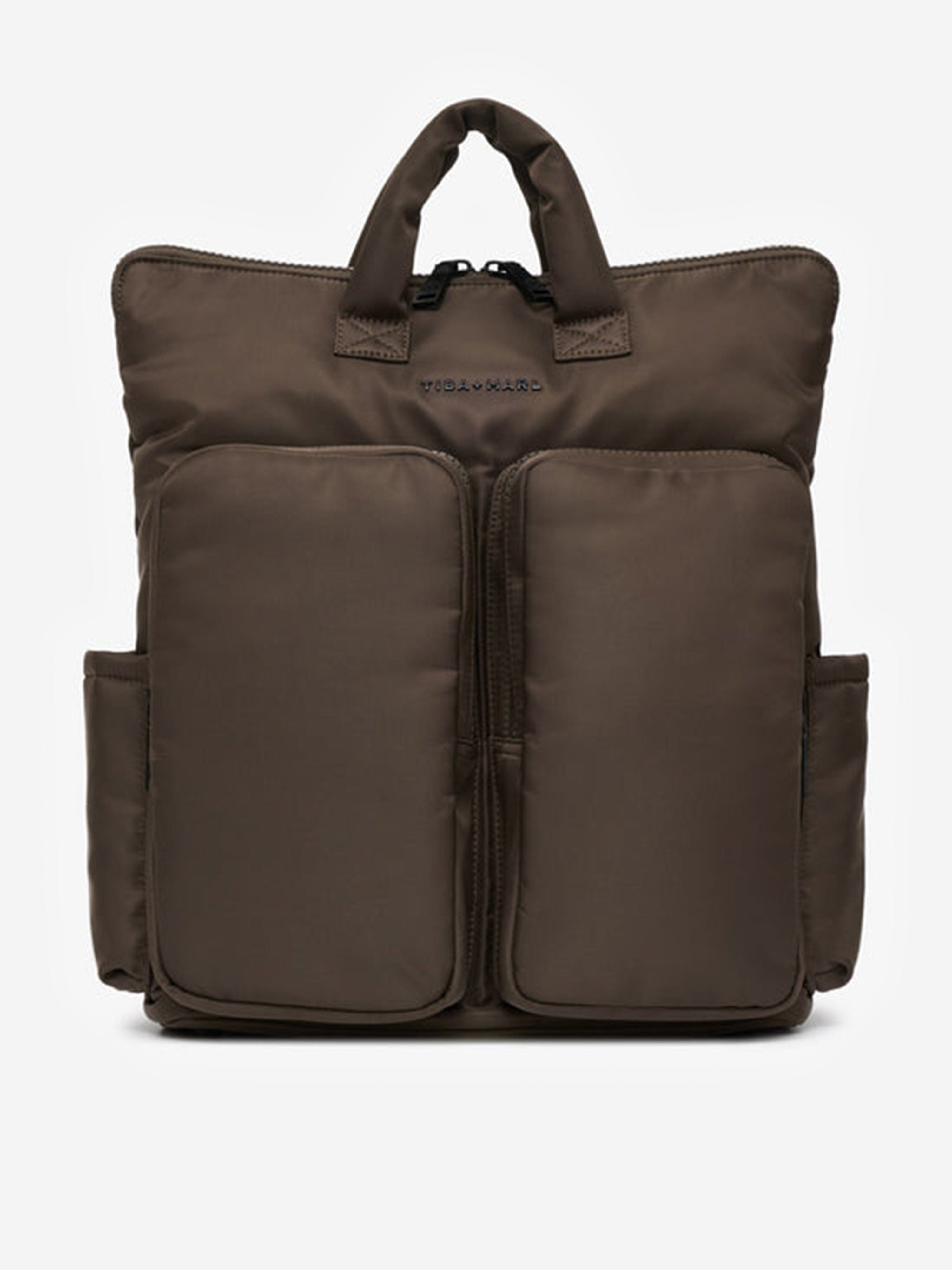 Baby Ozzy Changing Tote & Backpack - Brown Diaper Bag (34cm) for Newborns & Toddlers | Perfect for Travel, Daycare & On-the-Go Parents