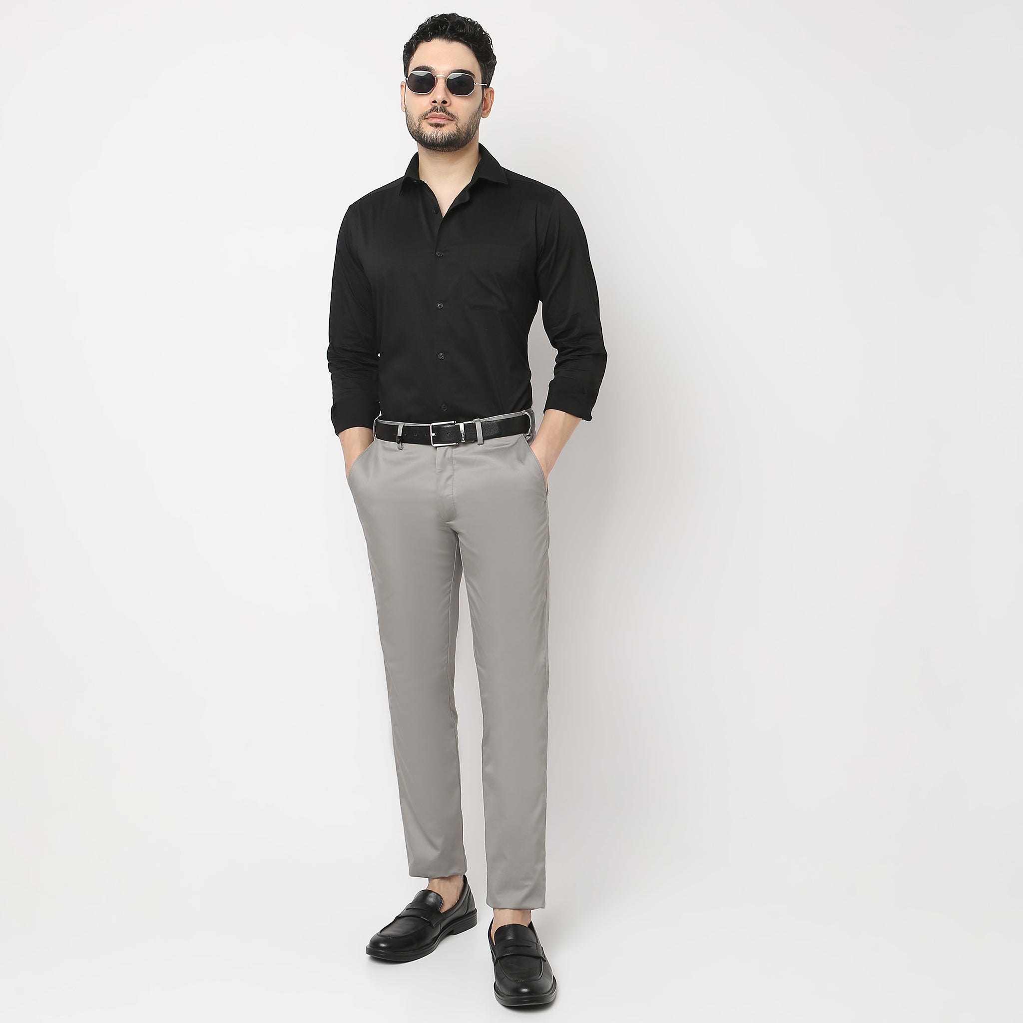 Cooltek™ Men's Crease-Free Tape Seamed Dress Shirt - Super Fine Cotton with E-Fast® Stretch Technology - Regular Fit Office & Business Casual Wear