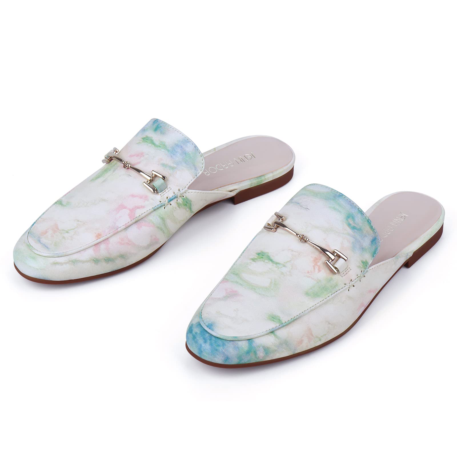 JENN ARDOR Women's Pointed Toe Backless Mules - Comfortable Flats & Clogs for Casual Wear, Office, and Home Slippers