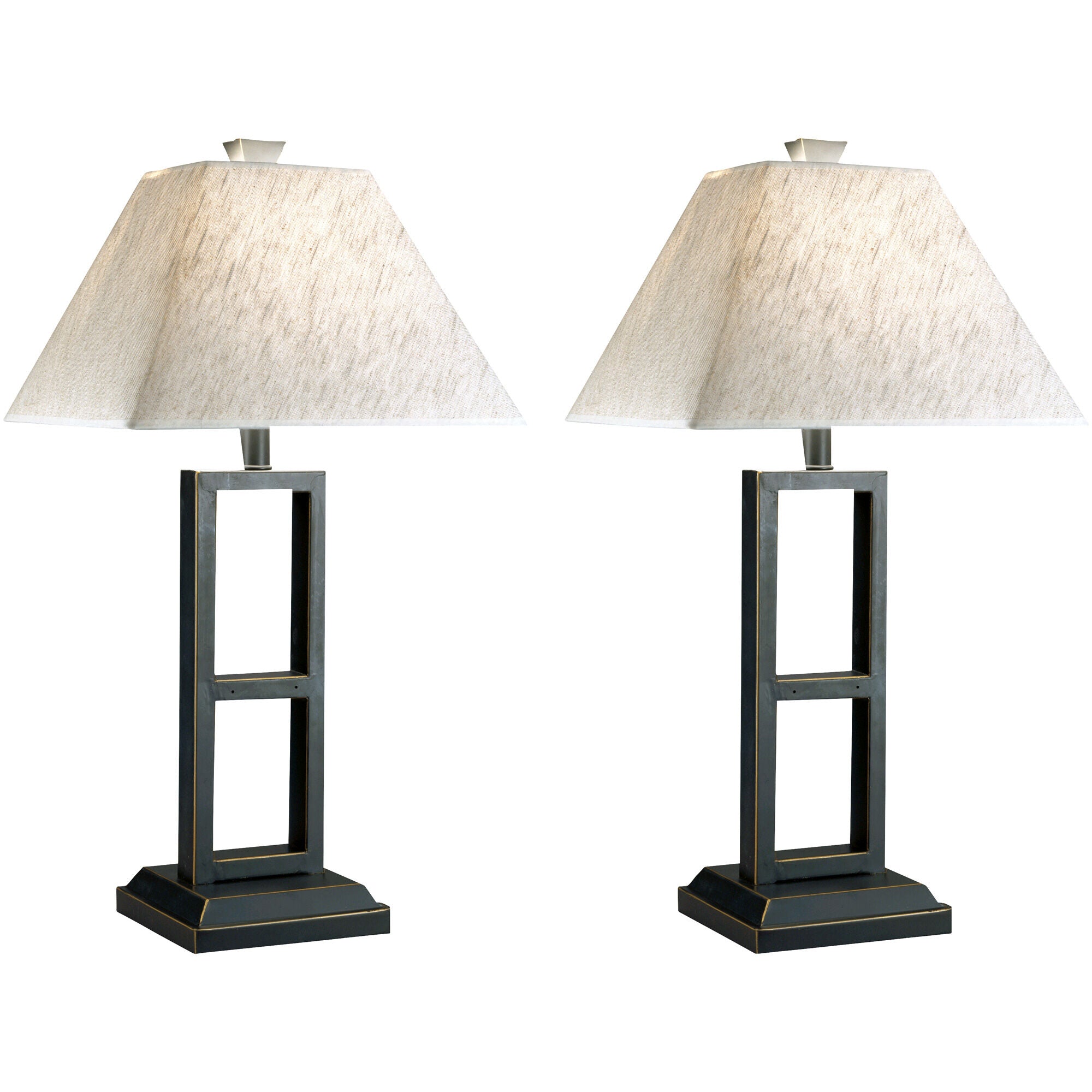 Deidra Set of 2 Modern Table Lamps for Bedroom Nightstand - Soft White LED Lighting for Living Room, Office & Home Decor