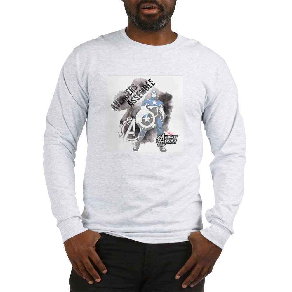 Avengers Assemble Watercolor Long Sleeve T-Shirt - Marvel Superhero Graphic Tee for Men & Women - Perfect for Cosplay, Comic Con & Casual Wear