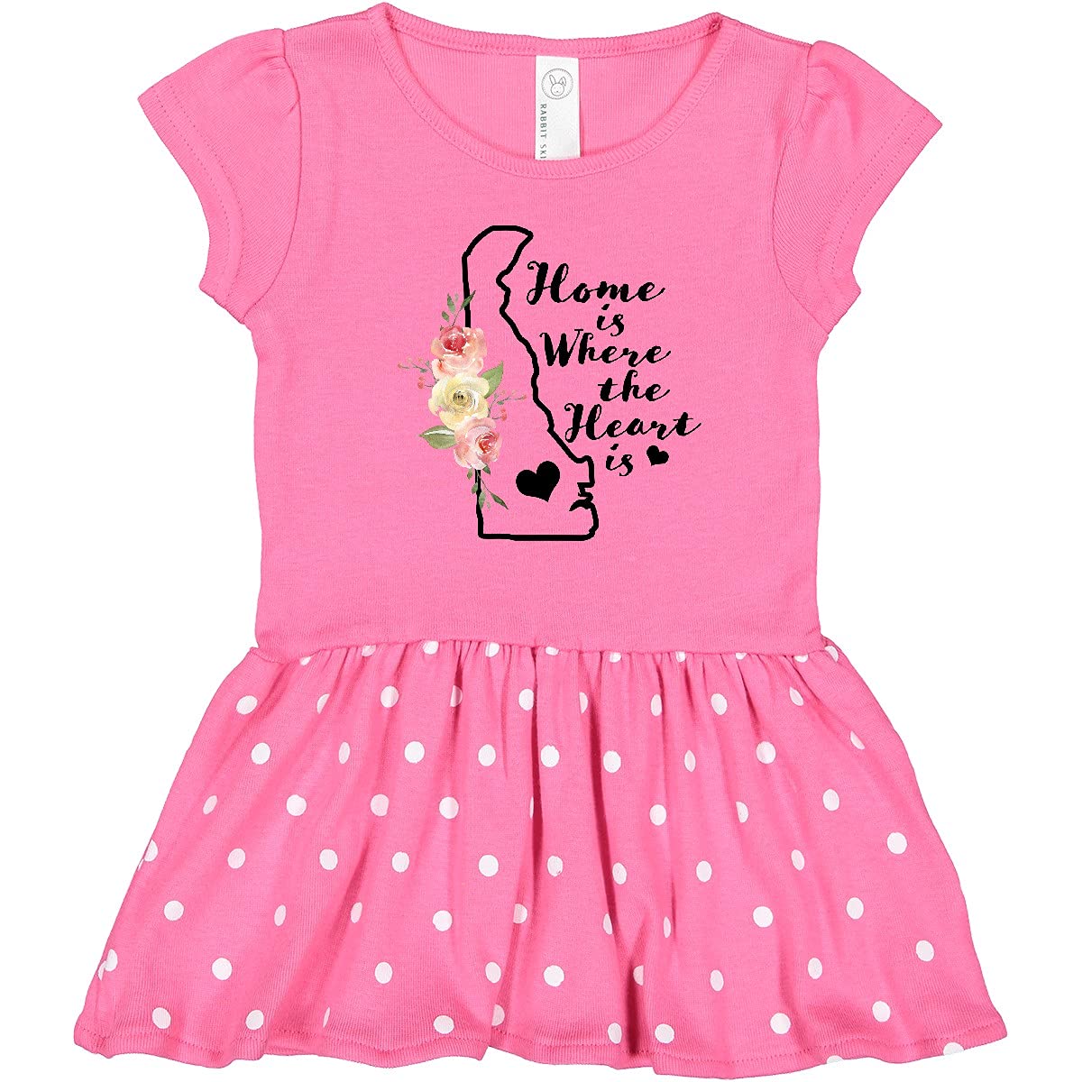 Inktastic Delaware Home is Where The Heart is Watercolor Print Toddler Dress - Cute Outfit for Baby Girls, Playdates & Family Photos