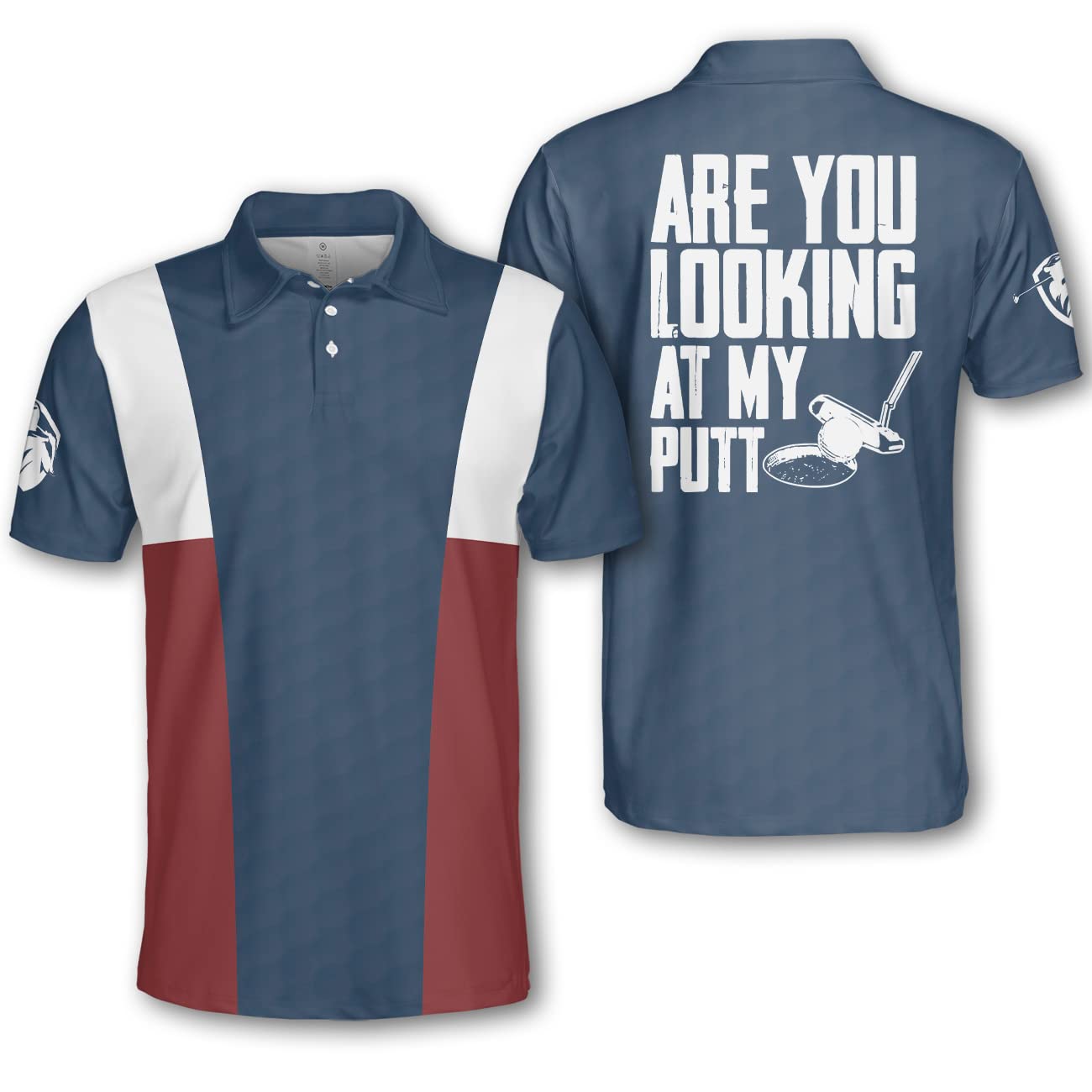 Polotank Men's Funny Golf Polo Shirts - Moisture Wicking Dry Fit Performance Shirts for Golf & Casual Wear - Perfect Gift for Golfers