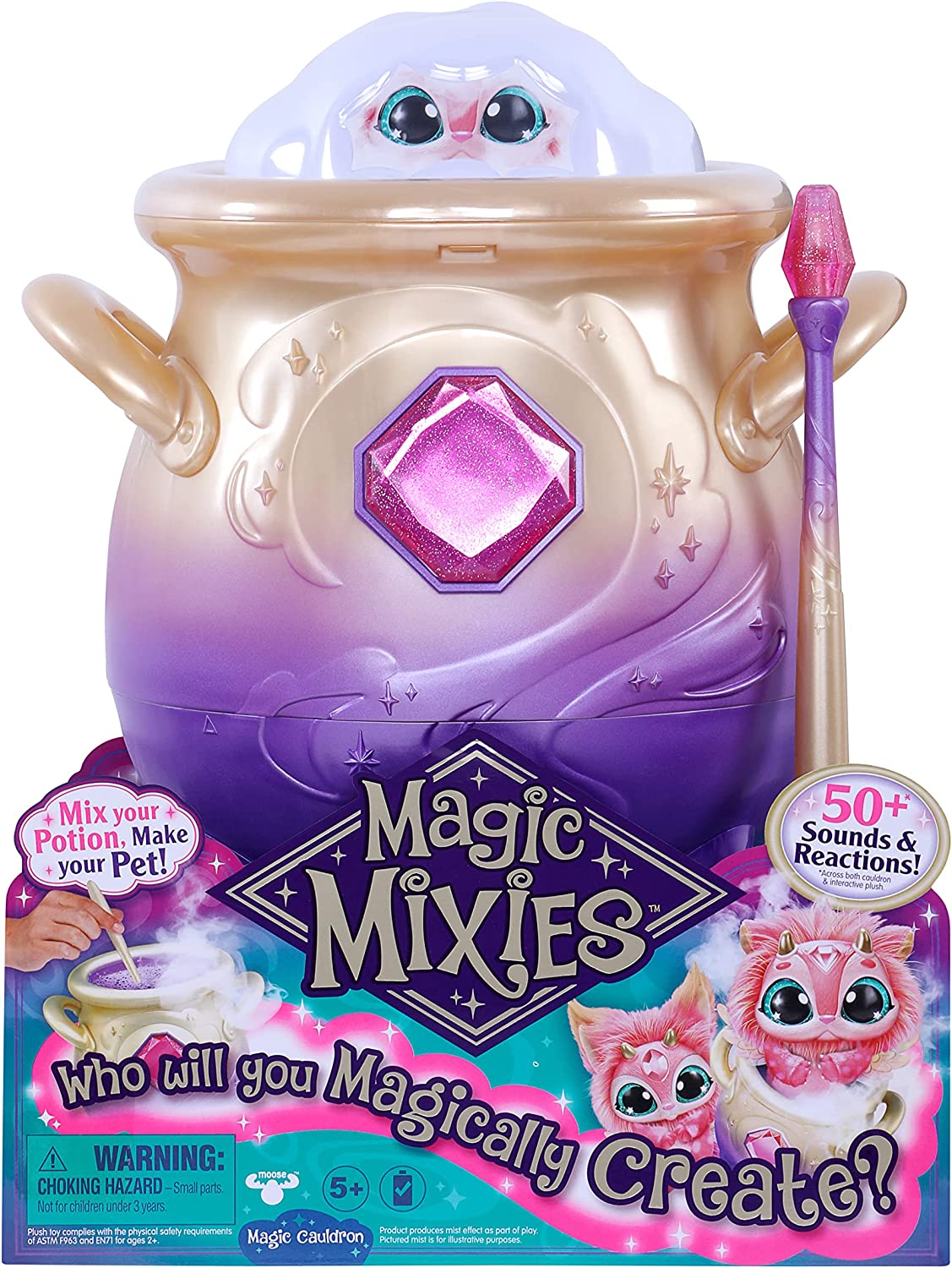 Magic Mixies Magical Misting Cauldron - Interactive Light Up Toy for Kids with Colorful Smoke Effects | Perfect for Pretend Play, Birthday Gifts & Halloween Costume Accessories