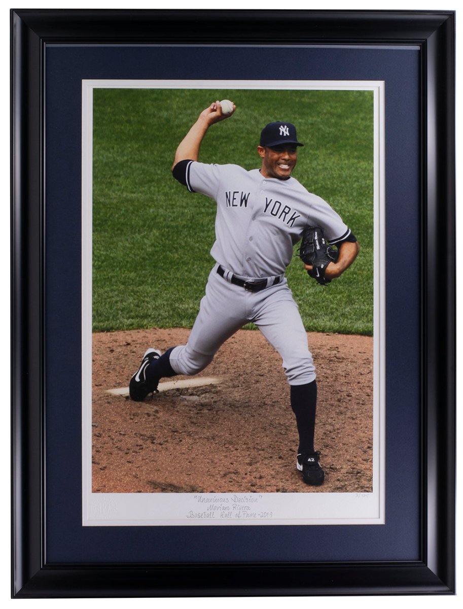 Mariano Rivera Framed 17x22 Unanimous Historical Photo Archive Giclee Print - Perfect for Baseball Memorabilia Collectors & Yankees Fans Home/Office Decor