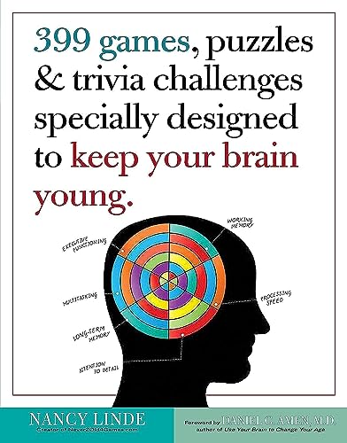 399 Brain-Boosting Games, Puzzles & Trivia Challenges for Adults - Fun Mental Exercises to Improve Memory & Cognitive Skills - Perfect for Seniors, Family Game Nights & Travel Entertainment