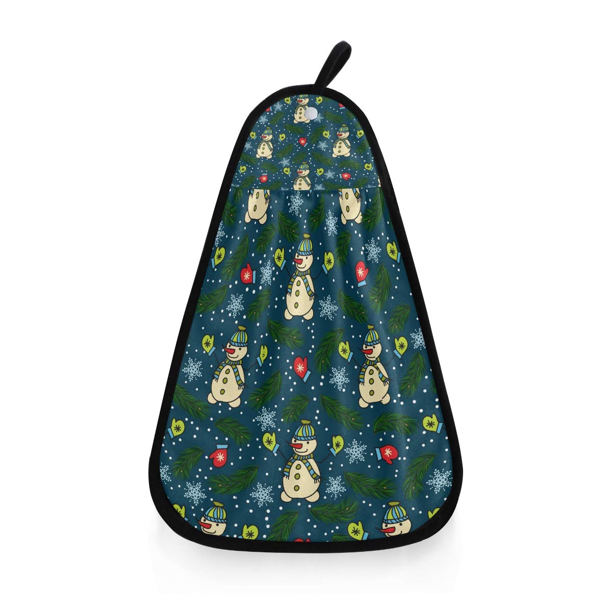YYYJIA Cute Christmas Snowman Cotton Kitchen Dish Cloth - Super Absorbent Hand Towel for Cleaning, Hanging Tie Design, Perfect for Kitchen, Bathroom, and Holiday Decor