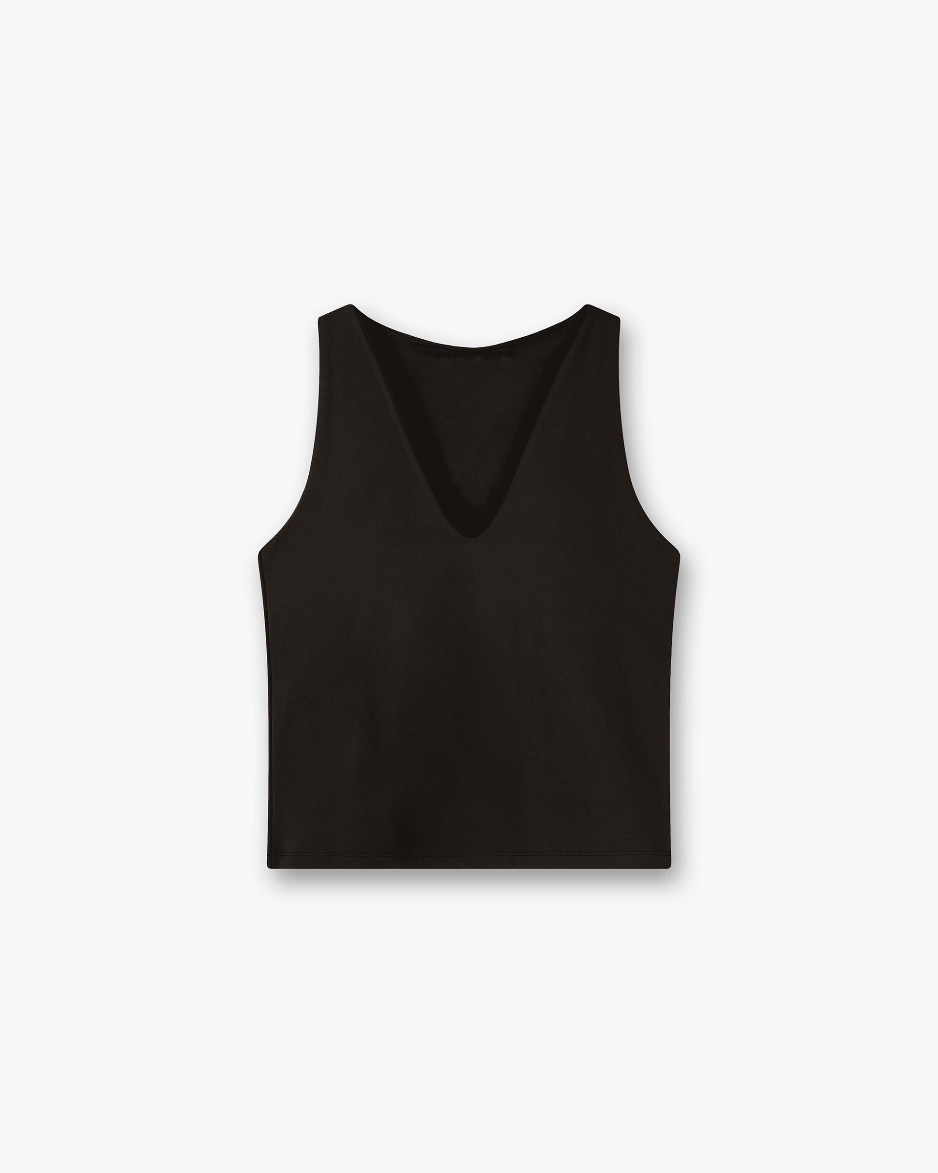 Owners Club V Neck Tank Top for Women - Soft Stretch Casual Sleeveless Shirt in Black Coffee | Perfect for Gym, Yoga, Running & Summer Outfits