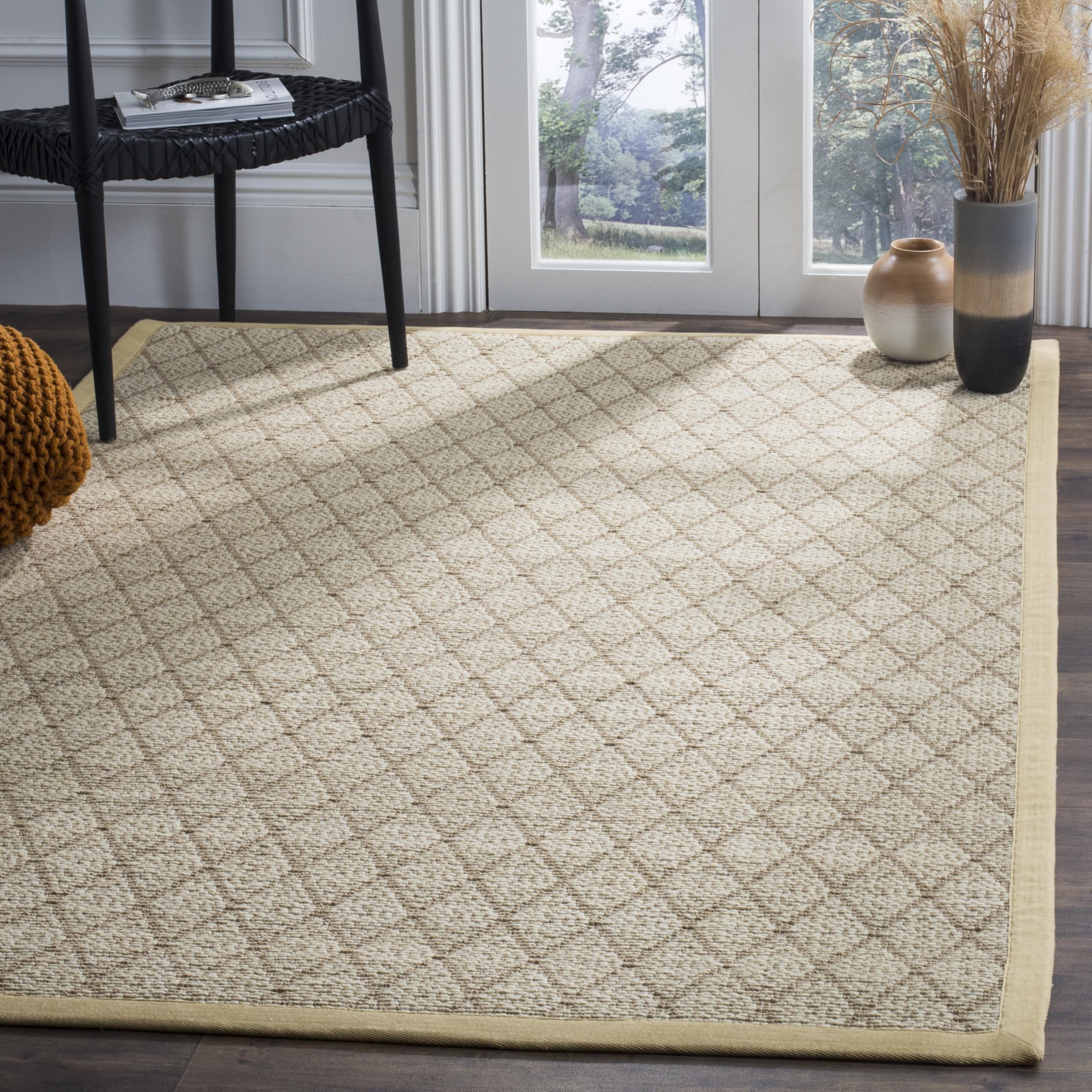 SAFAVIEH Handmade Jute Natural Fiber Accent Rug 4'x6' - Eco-Friendly, Durable Floor Mat for High Traffic Areas | Perfect for Entryway, Living Room, Bedroom & Home Decor (NF460A)