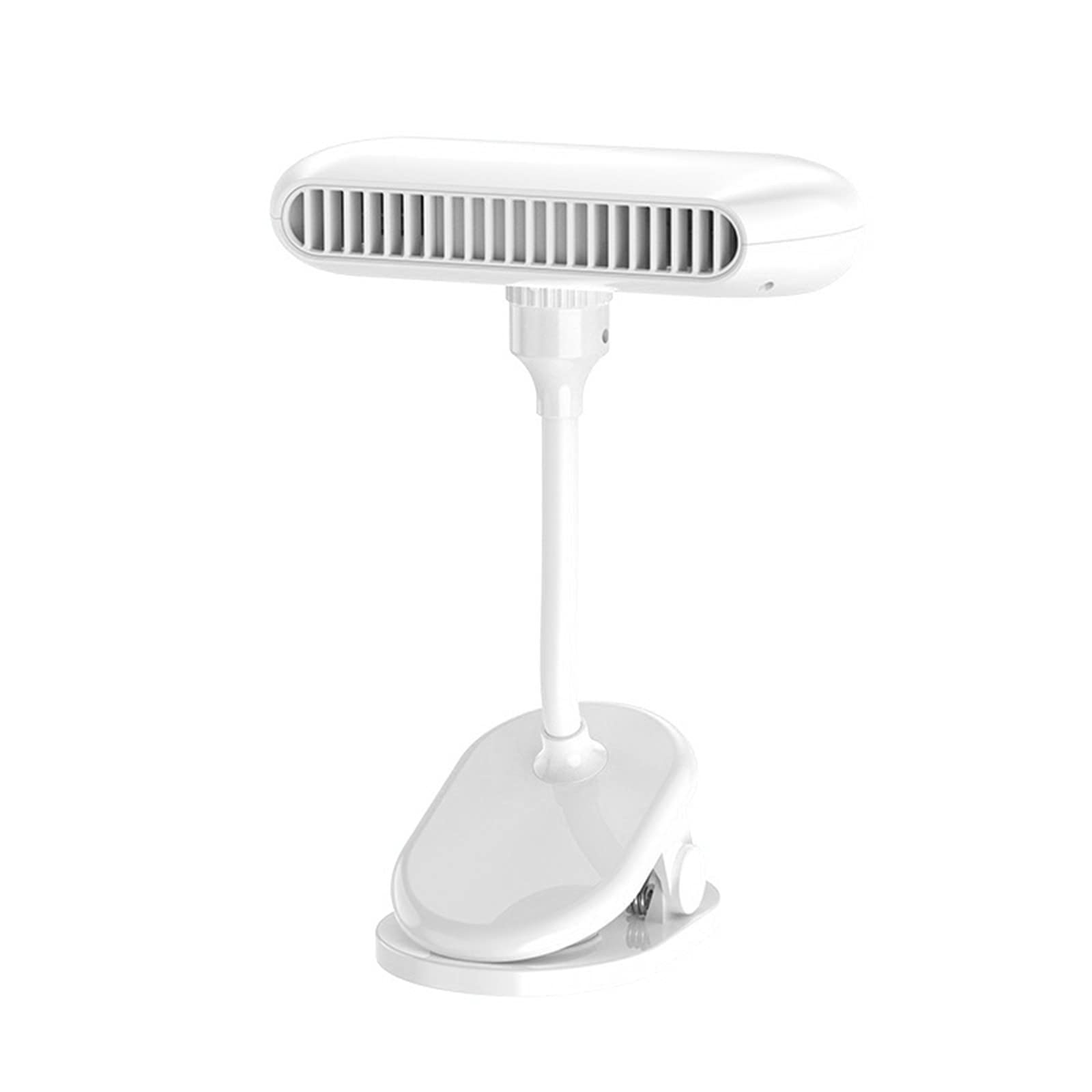 3#QN Portable Clip-On Desk Fan - Quiet USB Rechargeable 2400mAh Battery Operated for Office & Home - Perfect for Computer Monitors, Workstations & Bedside Use
