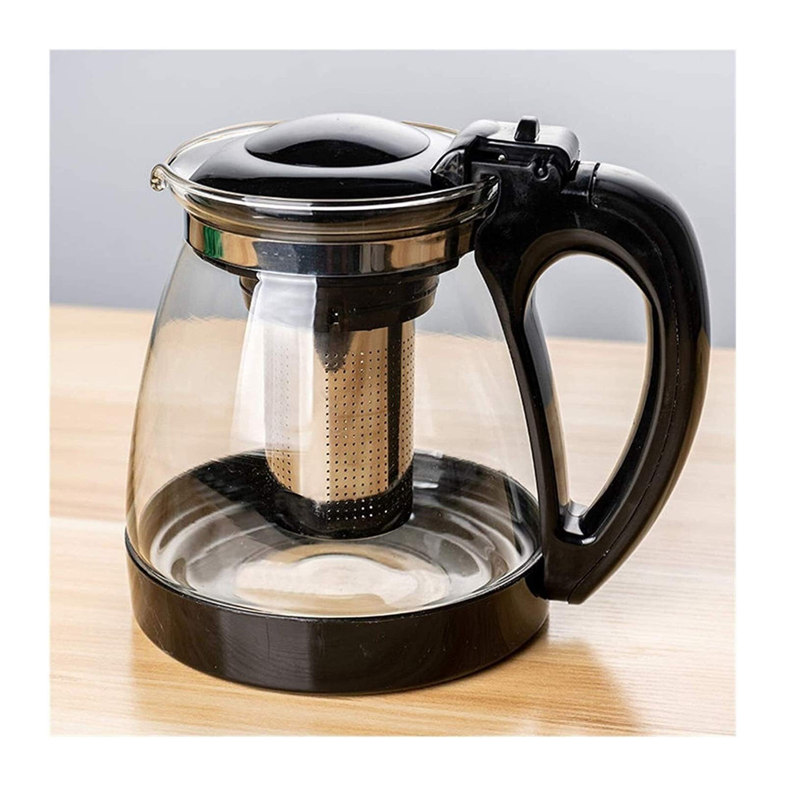 Glass Teapot with Infuser - Premium Borosilicate Glass Tea Maker for Chinese Kung Fu Tea, Coffee, and Herbal Brewing - Perfect for Office, Home, and Gift Giving (1-Piece Set)