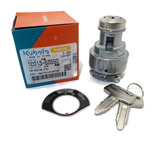 Kubota Ignition Starter Key Switch Replacement for Grasshopper 721 721G2 721D 721D2 321D - OEM Quality Lawn Mower Parts for Reliable Engine Start | Perfect for Commercial Landscaping & Lawn Maintenance