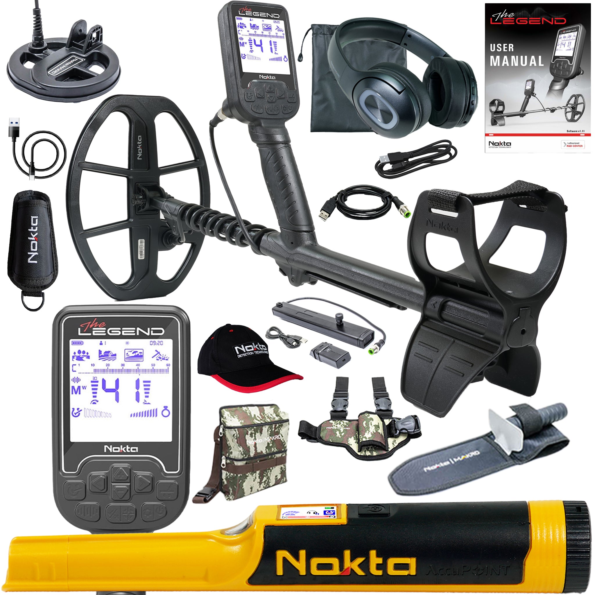 Nokta The Legend SMF Metal Detector Pro Pack with Wireless Headphones, LG30 12