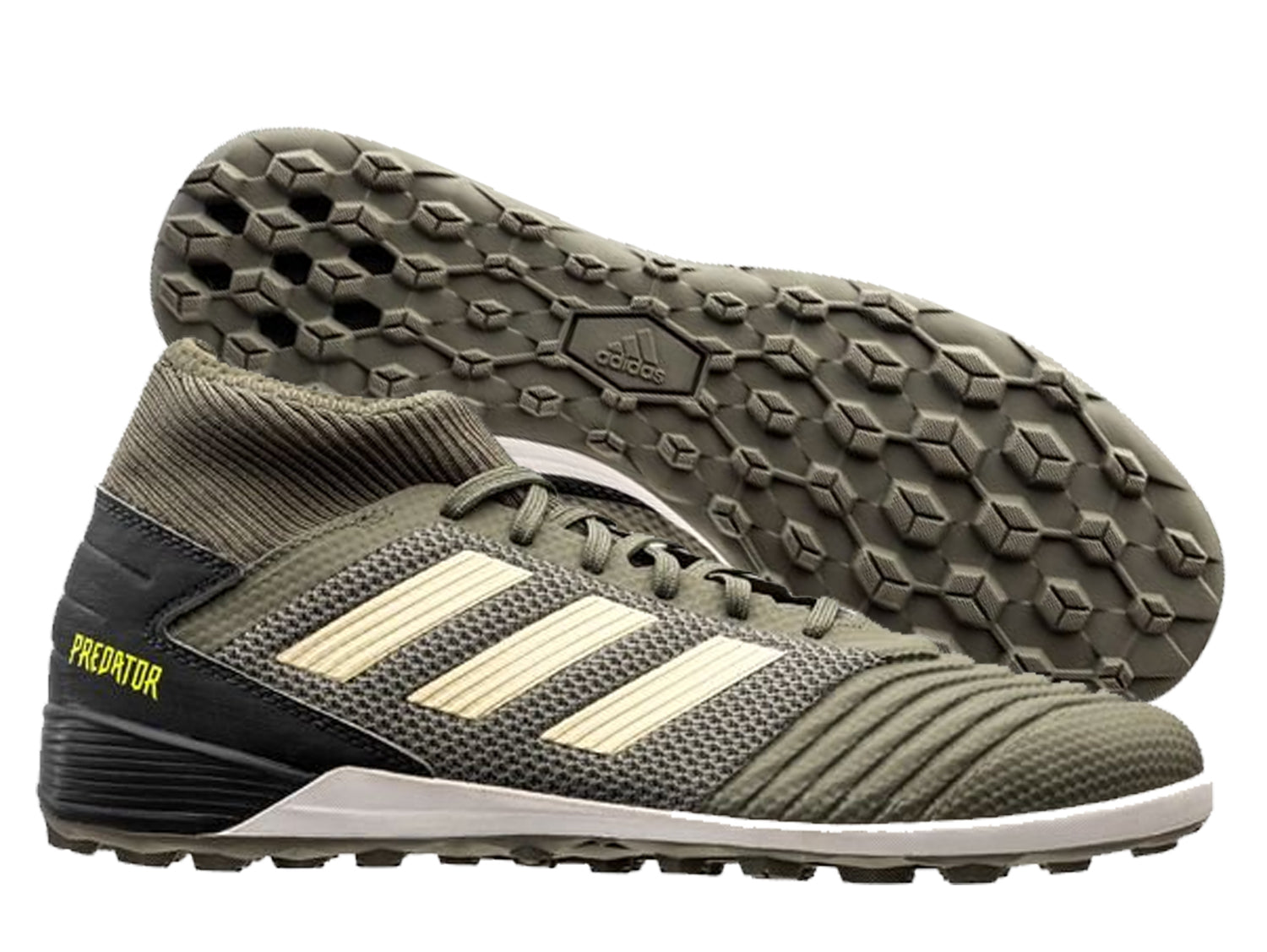 Adidas Predator 19.3 TF Soccer Cleats for Men - Green Artificial Turf Football Shoes for Indoor & Outdoor Training, Matches, and Casual Wear