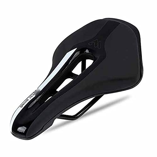 Niaster Comfortable MTB & Road Bike Saddle - Soft PU Leather, Hollow Breathable Design for Maximum Comfort - Perfect for Mountain Biking, Road Cycling & Long-Distance Rides