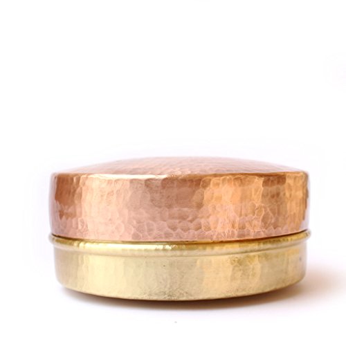 De Kulture Works™ Pure Copper Brass Container (Gold) - Elegant Storage for Spices, Tea & Jewelry | Perfect for Kitchen, Pantry & Home Decor