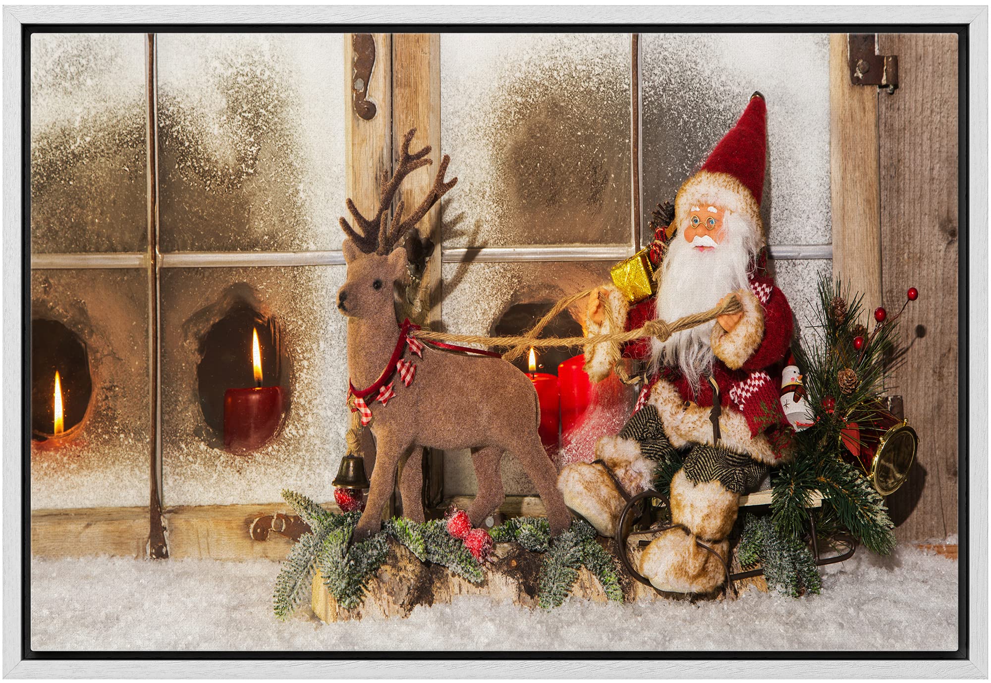 Wall26 Framed Canvas Wall Art - Merry Christmas Pictures, 24