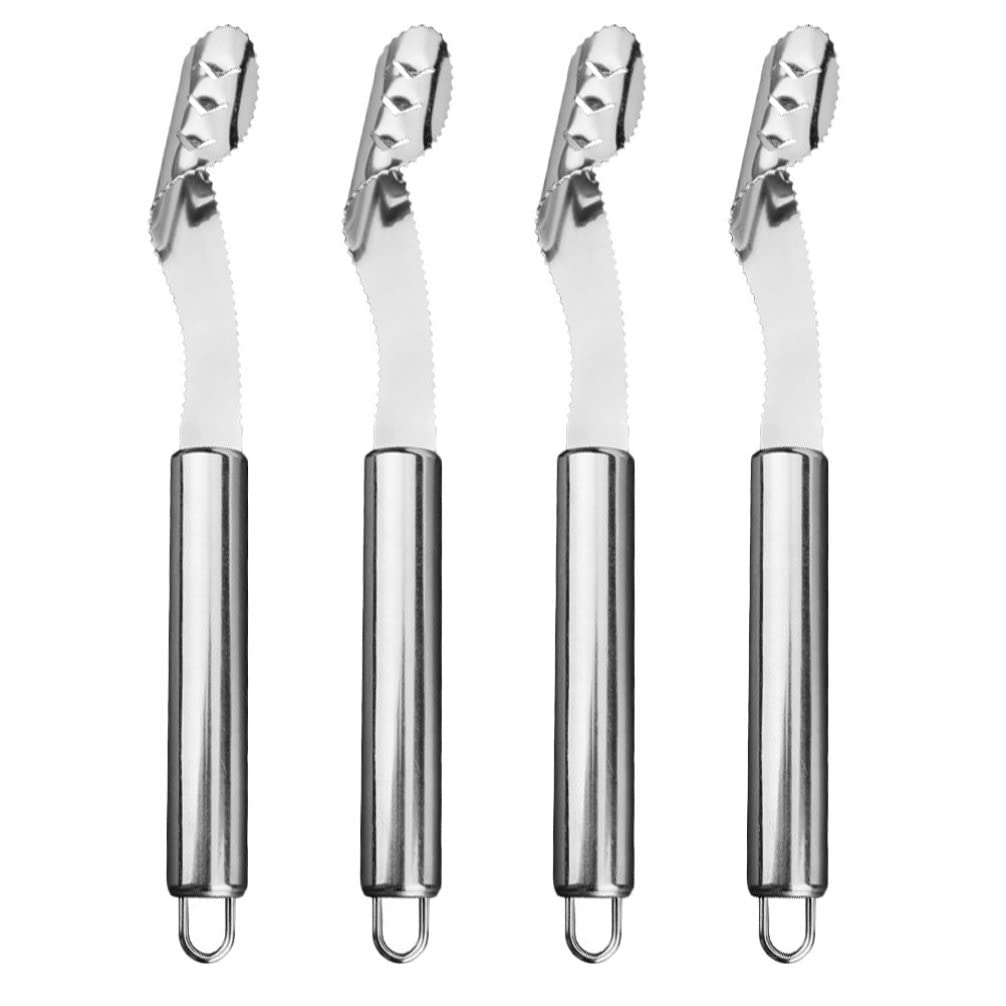 DOITOOL 4Pcs Stainless Steel Chili Corer - Kitchen & BBQ Tools for Peppers & Vegetables