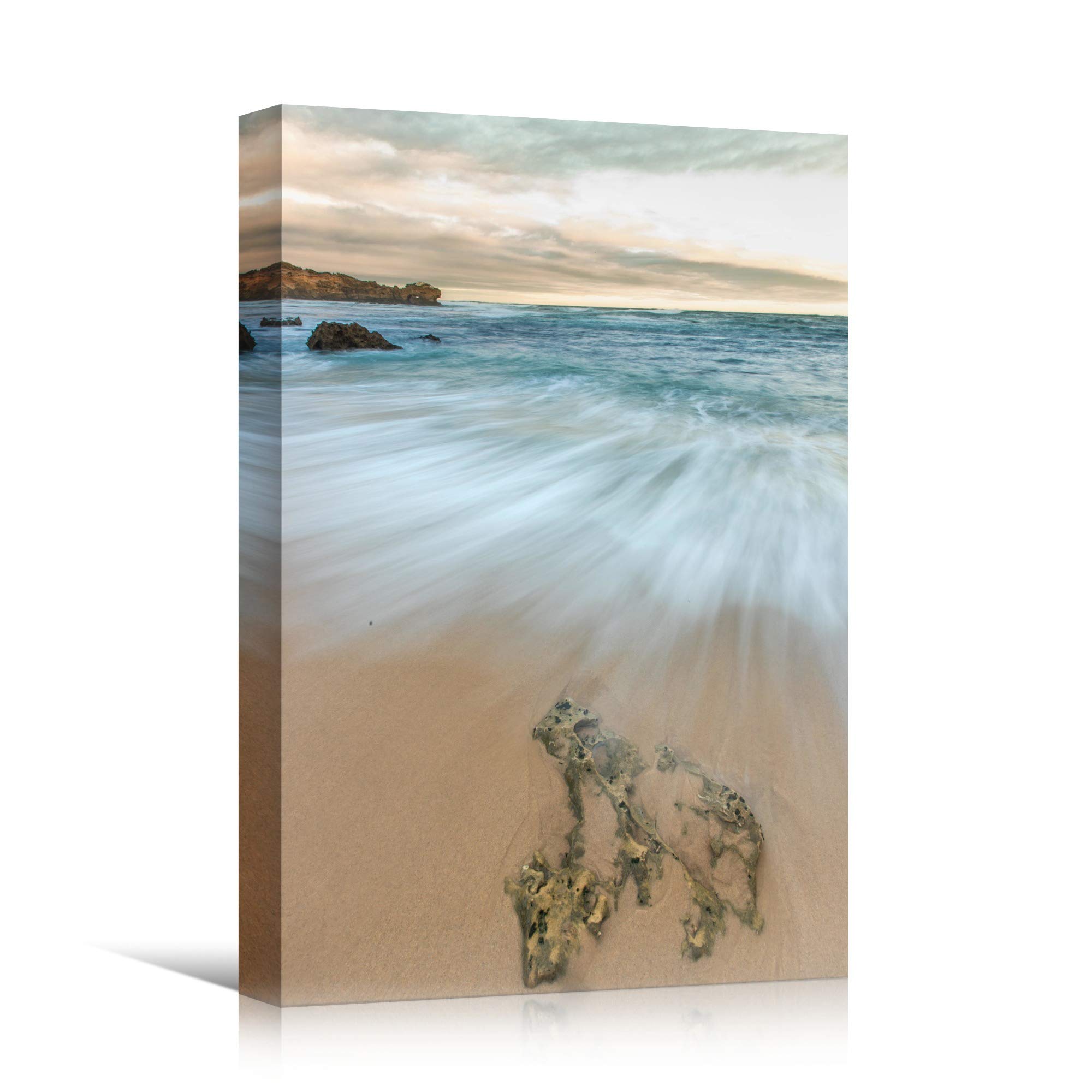 SIGNWIN 32x48 Inches Canvas Wall Art - Seashore View Beach Landscape, Blue Coastal Photography for Relaxing & Calming Home Decor | Perfect for Living Room, Bedroom, Office