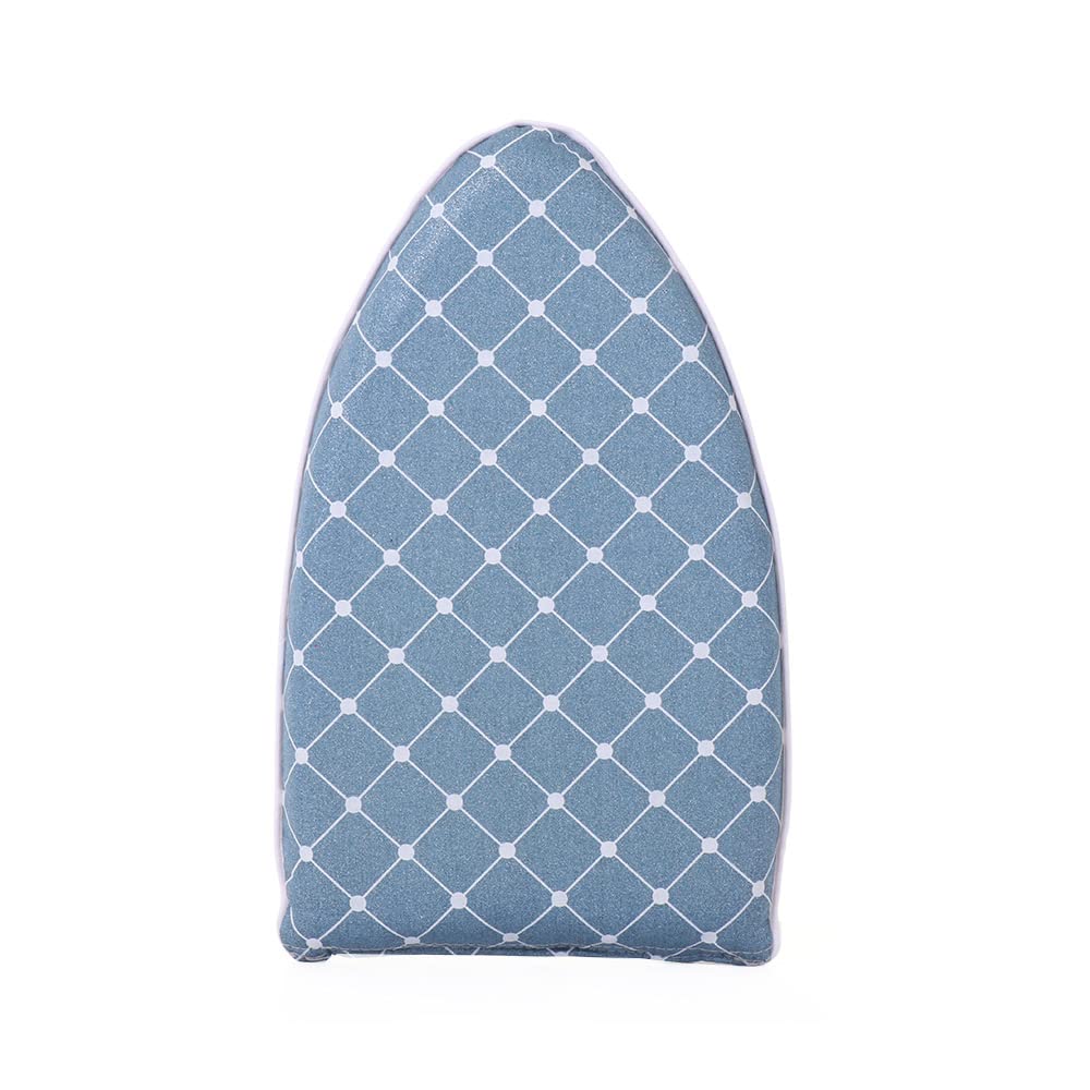 Heat Resistant Ironing Gloves & Mini Pad Holder Set - Blue Check Pattern for Clothes Steamer & Garment Care | Perfect for Home Ironing & Professional Tailoring
