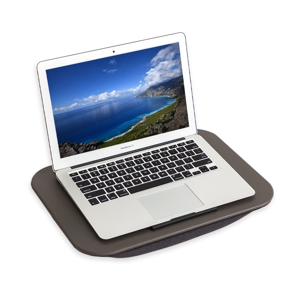 Premium Laptop Lap Desk with Mouse Pad & Cushion - Portable Laptop Tray for Home Office, Fits 15 Inch Laptops, Tablets & Phones - Perfect for Working on Couch, Bed or Travel
