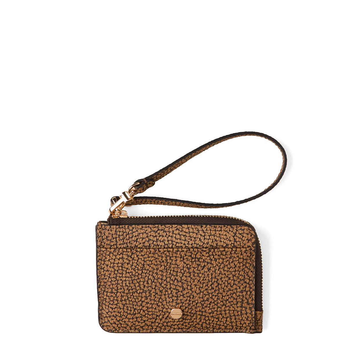 Borbonese Coated Fabric Wallet with Keychain - OP Naturale 900134AR6 - Stylish and Durable for Everyday Use & Travel