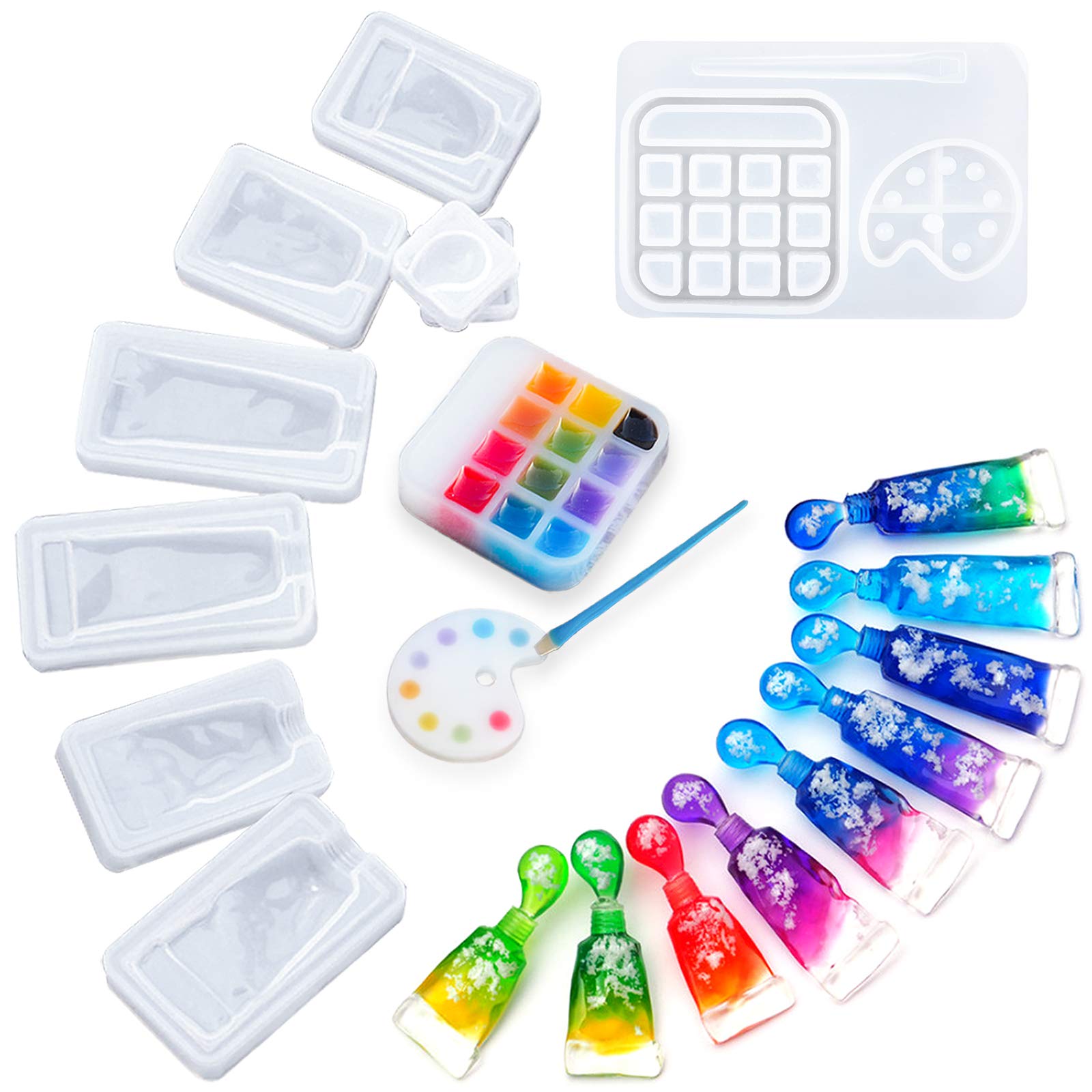 5-Piece Resin Casting Molds Set for Epoxy, UV Resin, Polymer Clay - DIY Art, Jewelry Making, Home Decor & Craft Projects