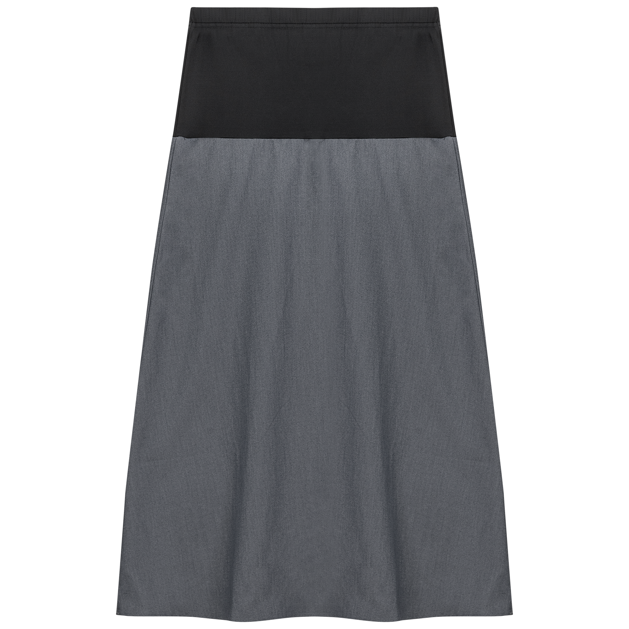 Stylish Maternity Chambray Midi Skirt for Women - Comfortable Denim-Look Pregnancy Skirt - Perfect for Casual Wear, Baby Showers & Maternity Photos