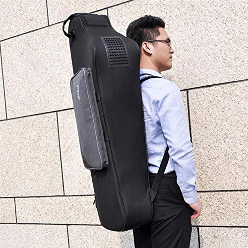 SAX Baritone Saxophone Case - Waterproof & Moisture-Proof Oxford Fabric with Wear-Resistant Material, Thick Shock-Absorbing Sponge Padding, Adjustable Double Shoulder Straps & Handle - Perfect for School Band, Music Lessons, and Professional Performances
