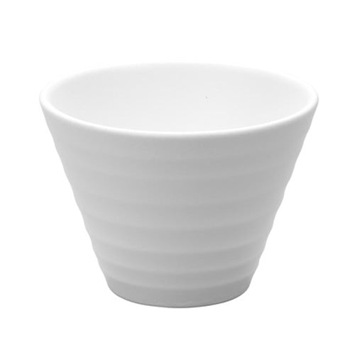 Ariane 922516 Artisan Stackable Conical Bowl Set - 6 Matte White 8.5 oz Bowls for Serving, Entertaining & Food Storage | Perfect for Restaurants, Catering & Home Use