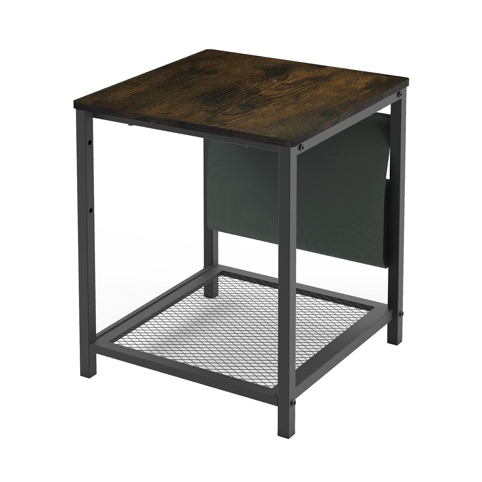 Easy Assembly Side Table - Multifunctional Metal Nightstand with Storage Bag, Sturdy End Table for Bedroom & Living Room | Perfect for Small Spaces, Reading Nook & Apartment Decor