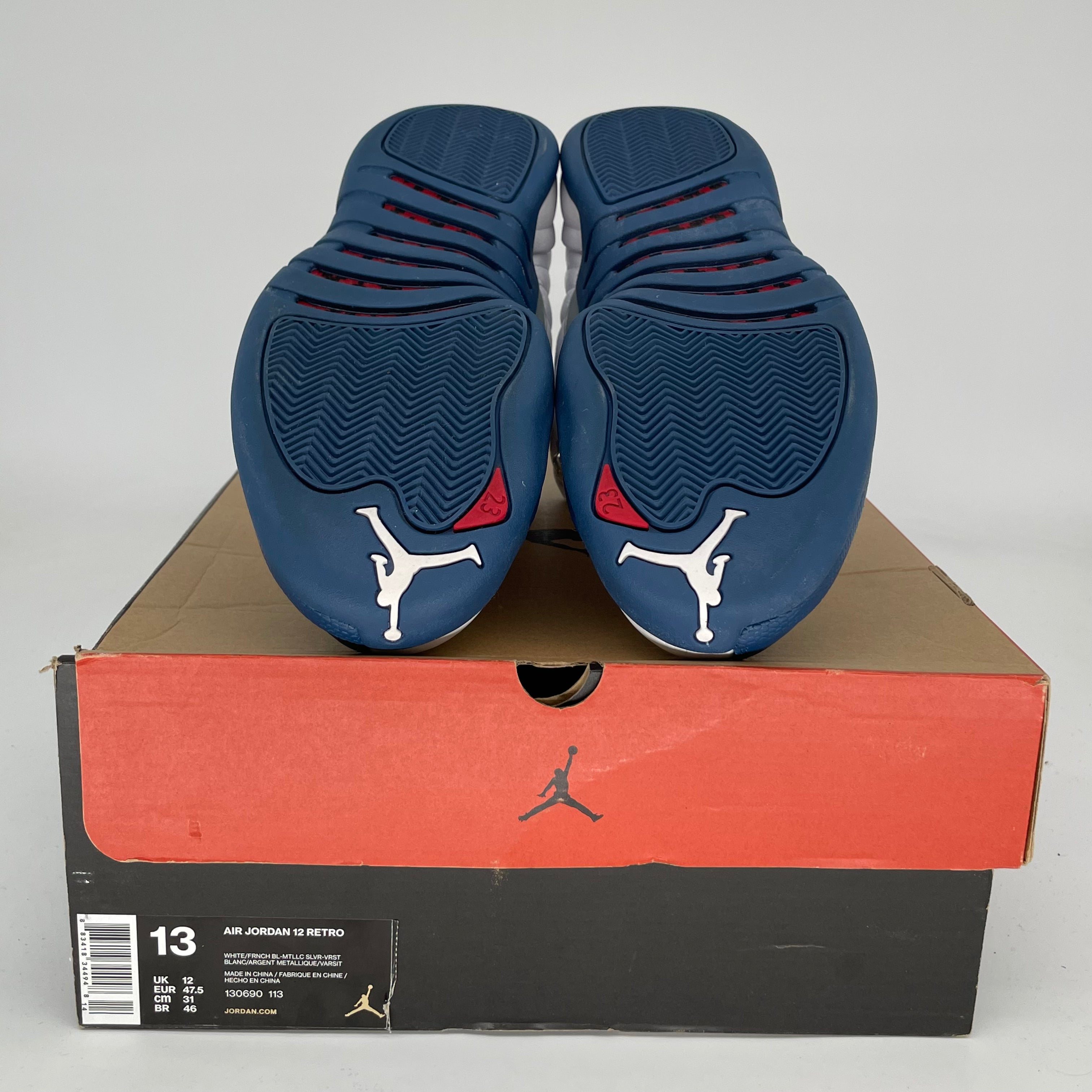 Original Air Jordan 12 Retro 'French Blue' Men's Basketball Shoes Size 13 (130690-113) - Perfect for Sneaker Collectors & Court Performance