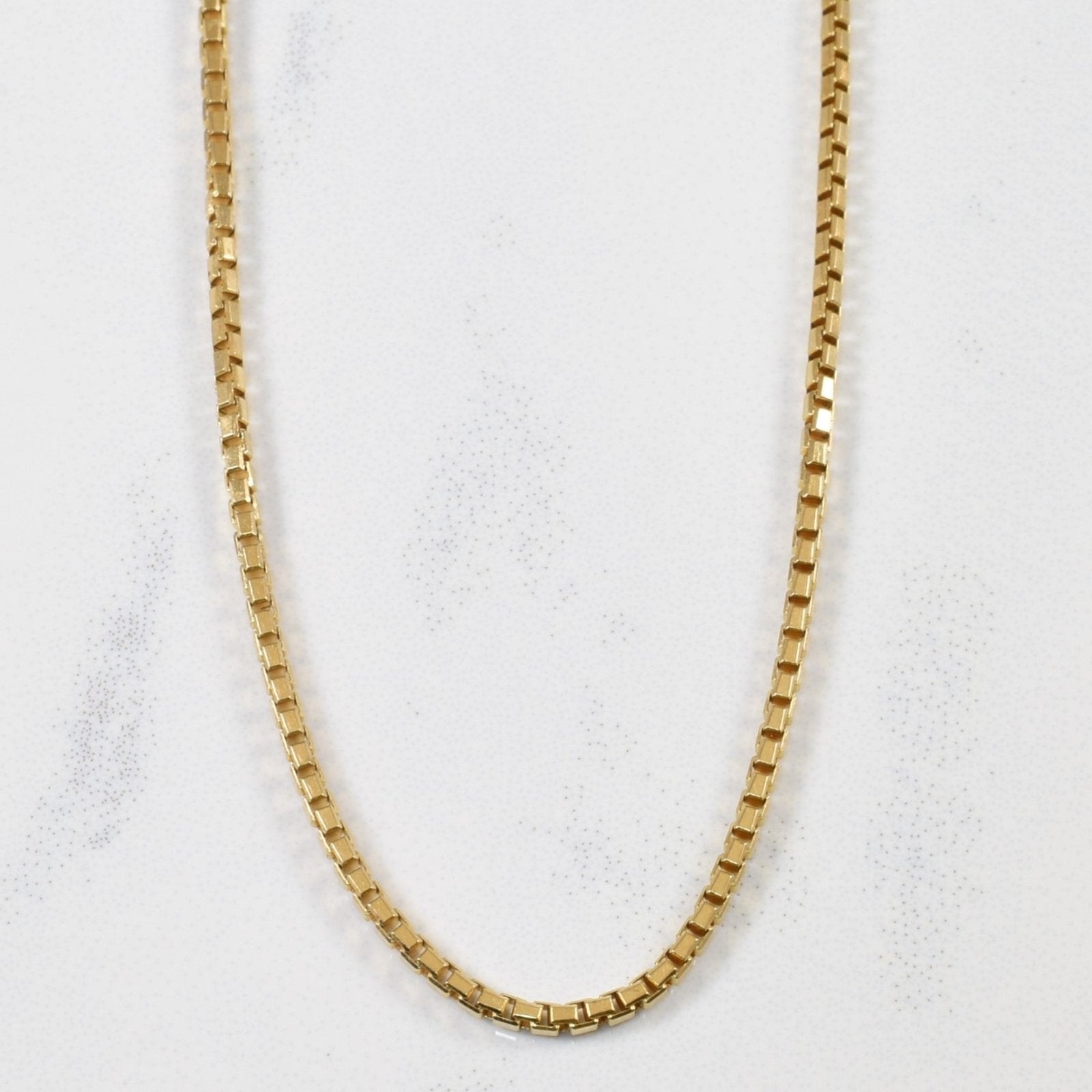 10K Yellow Gold Box Chain Necklace for Men & Women - 20 Inches - Perfect for Everyday Wear, Gifts & Special Occasions