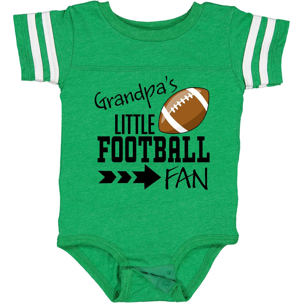 Inktastic Grandpa's Little Football Fan Baby Bodysuit - Cute Infant Onesie for Game Day, Family Outings & Photo Shoots