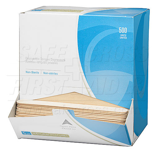 Medical Tongue Depressors for Adults - 1.9 x 15.2 cm (500/Box) - Perfect for Doctors, Nurses, and Home Health Care Use