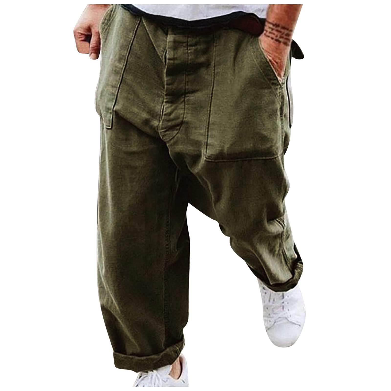 Xiloccer Men's Lightweight Workout Joggers - Breathable Sweatpants for Running, Gym & Casual Wear | Comfortable Capri & Crop Pants for Men