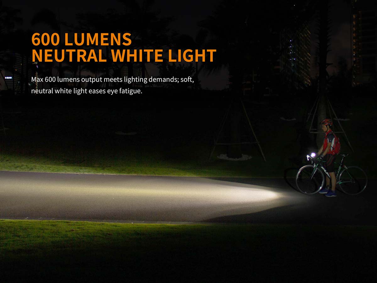 Fenix BC25R USB Rechargeable Bike Light - 1200 Lumens, IPX6 Waterproof, 5 Lighting Modes for Cycling, Running, Hiking & Outdoor Adventures