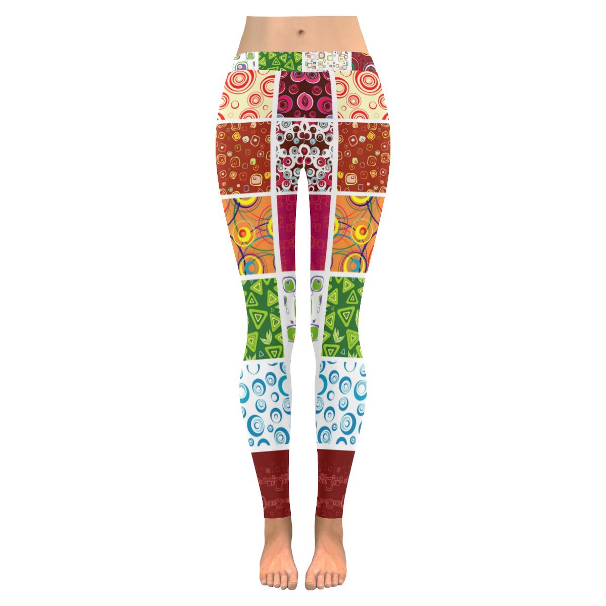 Stylish Low Rise Yoga Leggings for Women - Trendy Pattern Print, Comfortable & Stretchy - Perfect for Yoga, Gym, Running & Lounge Wear