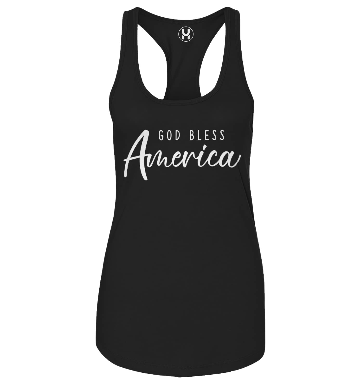 God Bless America Patriotic Women's Tank Top - USA Pride Love Country Casual Wear for Summer, BBQ, and 4th of July Celebrations